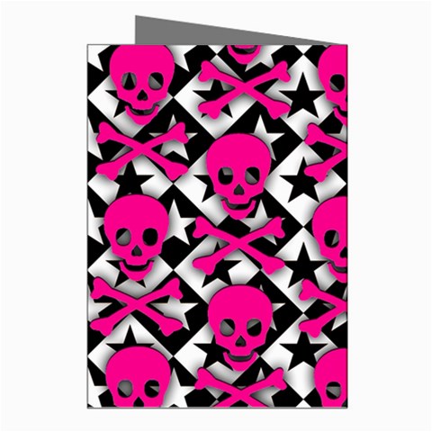 Pink Skulls & Stars Greeting Cards (Pkg of 8) from ArtsNow.com Right