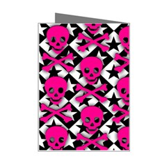 Pink Skulls & Stars Mini Greeting Card from ArtsNow.com Right