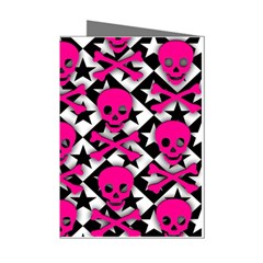 Pink Skulls & Stars Mini Greeting Cards (Pkg of 8) from ArtsNow.com Left