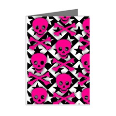 Pink Skulls & Stars Mini Greeting Cards (Pkg of 8) from ArtsNow.com Right