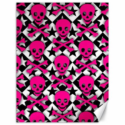 Pink Skulls & Stars Canvas 12  x 16  from ArtsNow.com 11.86 x15.41  Canvas - 1