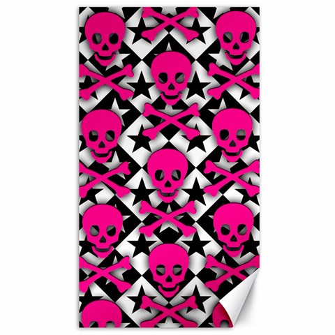 Pink Skulls & Stars Canvas 40  x 72  from ArtsNow.com 39.28 x69.23  Canvas - 1