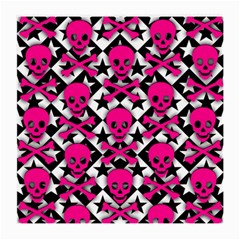 Pink Skulls & Stars Medium Glasses Cloth (2 Sides) from ArtsNow.com Front