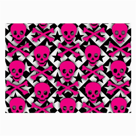 Pink Skulls & Stars Large Glasses Cloth from ArtsNow.com Front