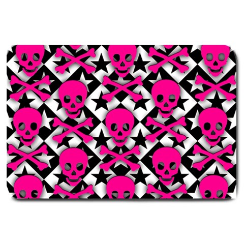 Pink Skulls & Stars Large Doormat from ArtsNow.com 30 x20  Door Mat