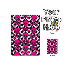 Pink Skulls & Stars Playing Cards 54 Designs (Mini) from ArtsNow.com Back