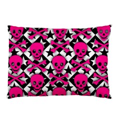 Pink Skulls & Stars Pillow Case (Two Sides) from ArtsNow.com Front