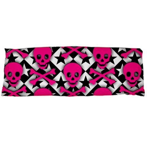 Pink Skulls & Stars Body Pillow Case (Dakimakura) from ArtsNow.com Body Pillow Case