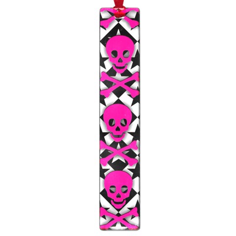 Pink Skulls & Stars Large Book Mark from ArtsNow.com Front