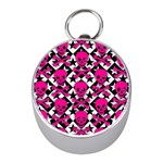 Pink Skulls & Stars Silver Compass (Mini)