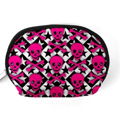 Pink Skulls & Stars Accessory Pouch (Medium) from ArtsNow.com Back