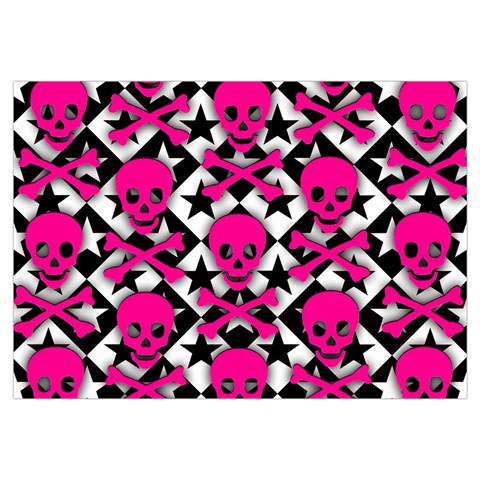 Pink Skulls & Stars Samsung Galaxy Note 4 Case (White) from ArtsNow.com Front