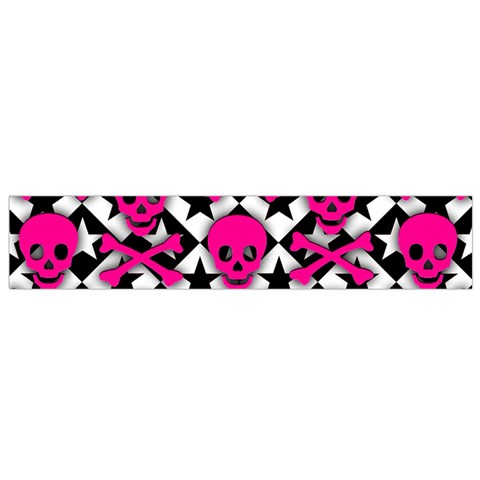 Pink Skulls & Stars Small Flano Scarf from ArtsNow.com Back