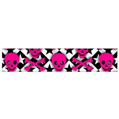 Pink Skulls & Stars Small Flano Scarf from ArtsNow.com Back