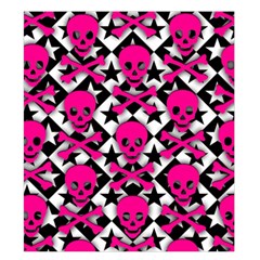 Pink Skulls & Stars Duvet Cover Double Side (King Size) from ArtsNow.com Front