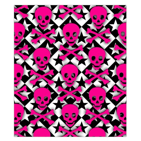 Pink Skulls & Stars Duvet Cover Double Side (California King Size) from ArtsNow.com Front