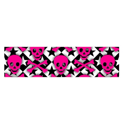 Pink Skulls & Stars Satin Scarf (Oblong) from ArtsNow.com Front