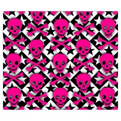 Pink Skulls & Stars Zipper Large Tote Bag from ArtsNow.com Back