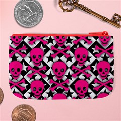 Pink Skulls & Stars Large Coin Purse from ArtsNow.com Back