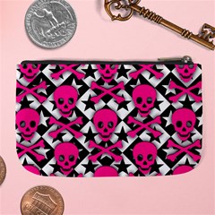 Pink Skulls & Stars Large Coin Purse from ArtsNow.com Back