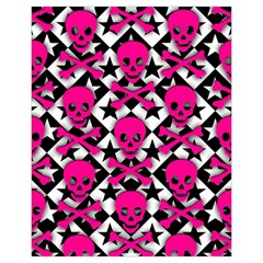 Pink Skulls & Stars Drawstring Pouch (XL) from ArtsNow.com Front