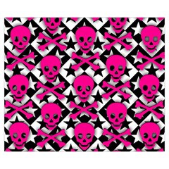 Pink Skulls & Stars Zipper Medium Tote Bag from ArtsNow.com Front