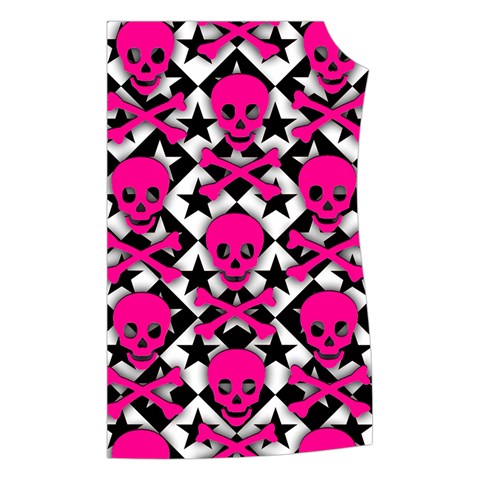 Pink Skulls & Stars Women s Button Up Vest from ArtsNow.com Front Left