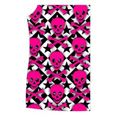 Pink Skulls & Stars Women s Button Up Vest from ArtsNow.com Front Right