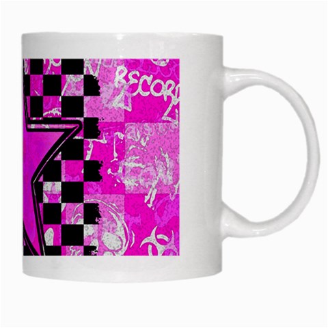 Pink Star White Mug from ArtsNow.com Right