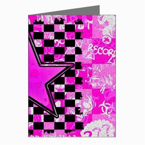 Pink Star Greeting Cards (Pkg of 8) from ArtsNow.com Left