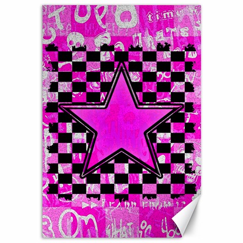 Pink Star Canvas 12  x 18  from ArtsNow.com 11.88 x17.36  Canvas - 1