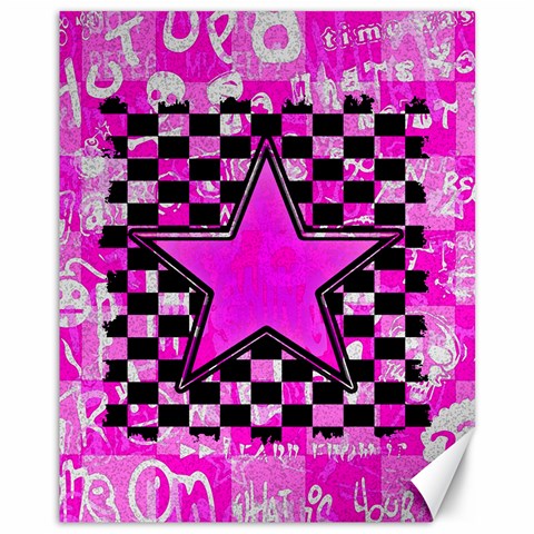 Pink Star Canvas 11  x 14  from ArtsNow.com 10.95 x13.48  Canvas - 1