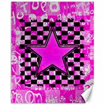 Pink Star Canvas 11  x 14 