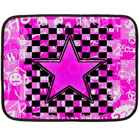 Pink Star Double Sided Fleece Blanket (Mini) from ArtsNow.com 35 x27  Blanket Back