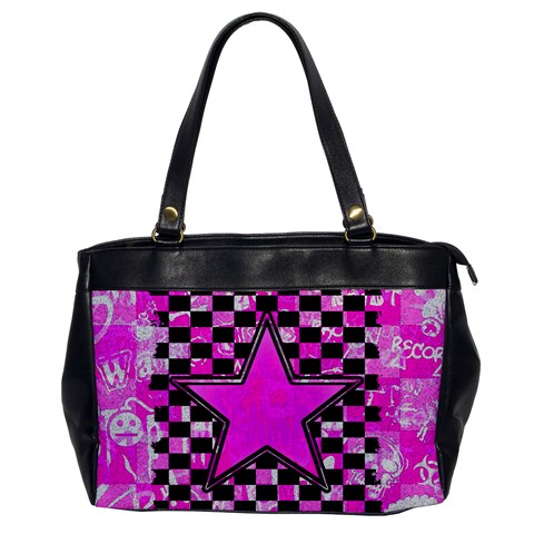 Pink Star Oversize Office Handbag from ArtsNow.com Front