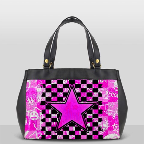 Pink Star Oversize Office Handbag (2 Sides) from ArtsNow.com Front