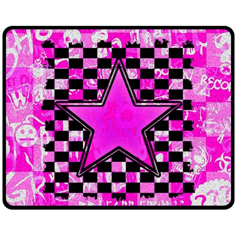 Pink Star Fleece Blanket (Medium) from ArtsNow.com 60 x50  Blanket Front