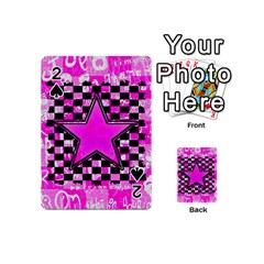 Pink Star Playing Cards 54 Designs (Mini) from ArtsNow.com Front - Spade2