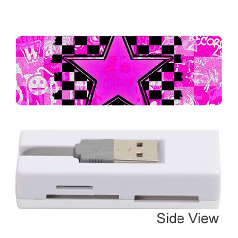 Pink Star Memory Card Reader (Stick) from ArtsNow.com Front