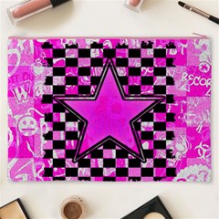 Pink Star Cosmetic Bag (XXXL) from ArtsNow.com Back