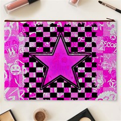 Pink Star Cosmetic Bag (XXXL) from ArtsNow.com Back