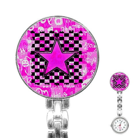 Pink Star Stainless Steel Nurses Watch from ArtsNow.com Front