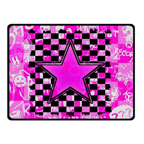 Pink Star Double Sided Fleece Blanket (Small) from ArtsNow.com 45 x34  Blanket Back