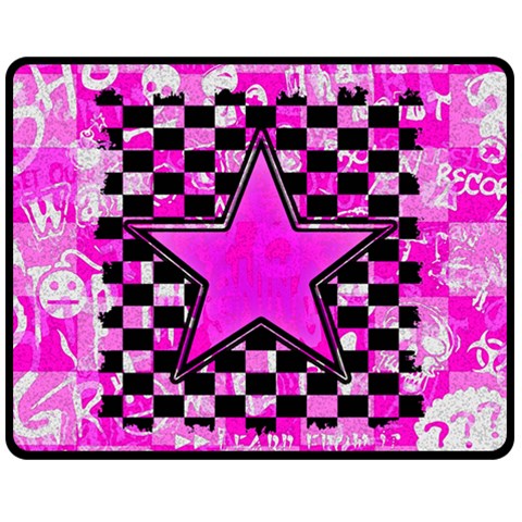 Pink Star Double Sided Fleece Blanket (Medium) from ArtsNow.com 58.8 x47.4  Blanket Back