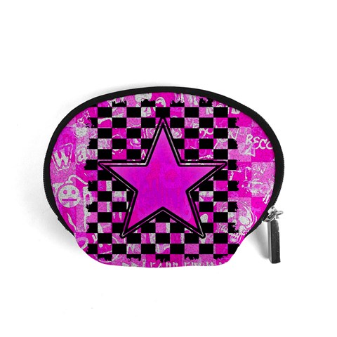 Pink Star Accessory Pouch (Small) from ArtsNow.com Front