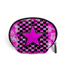 Pink Star Accessory Pouch (Small) from ArtsNow.com Front