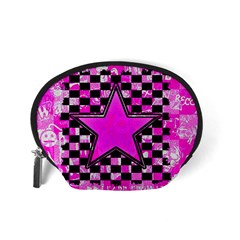 Pink Star Accessory Pouch (Small) from ArtsNow.com Back