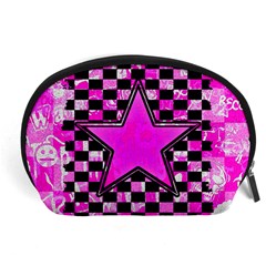 Pink Star Accessory Pouch (Large) from ArtsNow.com Front