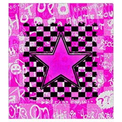 Pink Star Drawstring Pouch (Large) from ArtsNow.com Front