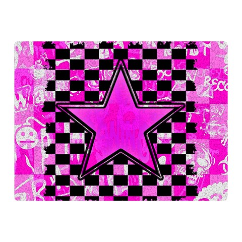 Pink Star Double Sided Flano Blanket (Mini) from ArtsNow.com 35 x27  Blanket Back